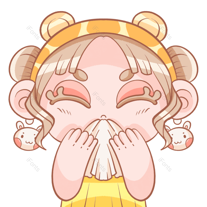 元素图片,卡通女孩元素,护肤PNG,少女免抠素材